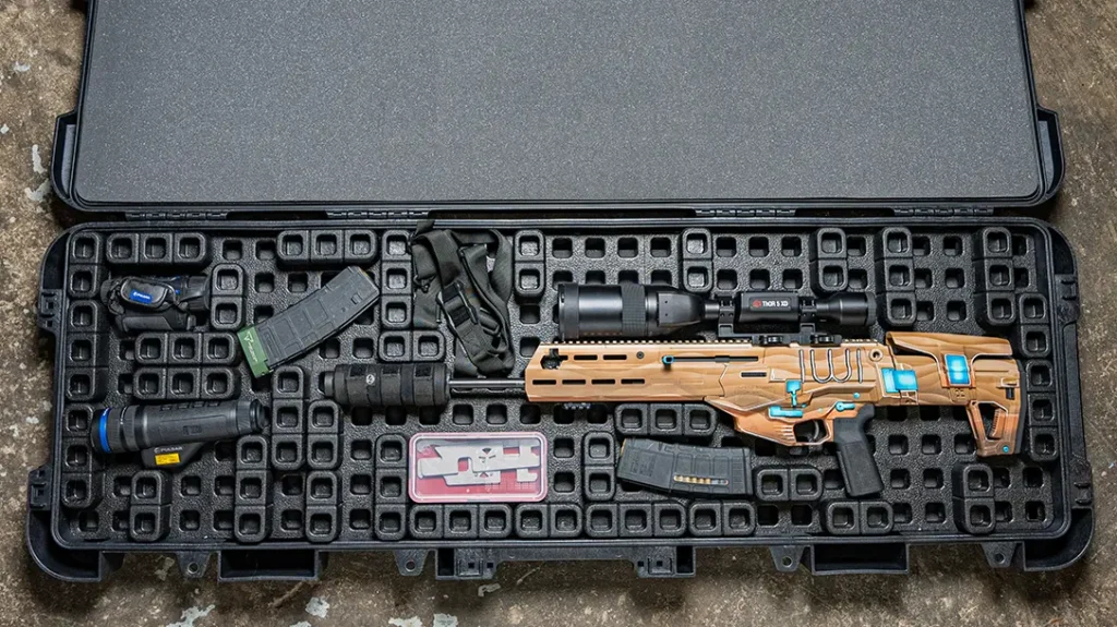 Travel ready for hunting with a Mapgul case. 