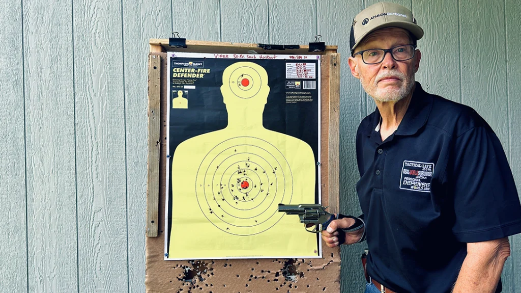 The result of the course was a score of 446/510 – 3X; all shots stayed within the scoring rings, and the two head shots were both 15-pointers.