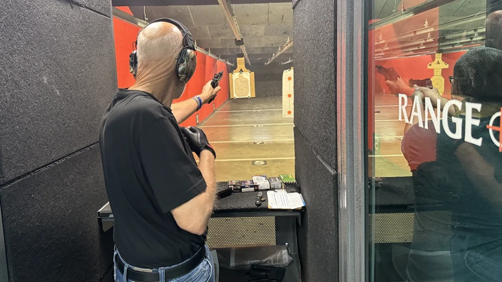 Using the Vortex red dot sight on the Springfield Armory Operator 4.25 AOS, I ran through a 48-shot course that started at 5 yards and progressed to 15 yards.