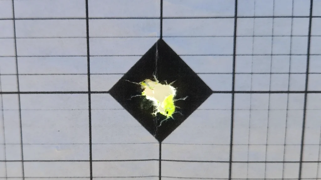 The Staccato C produced a very tight group.