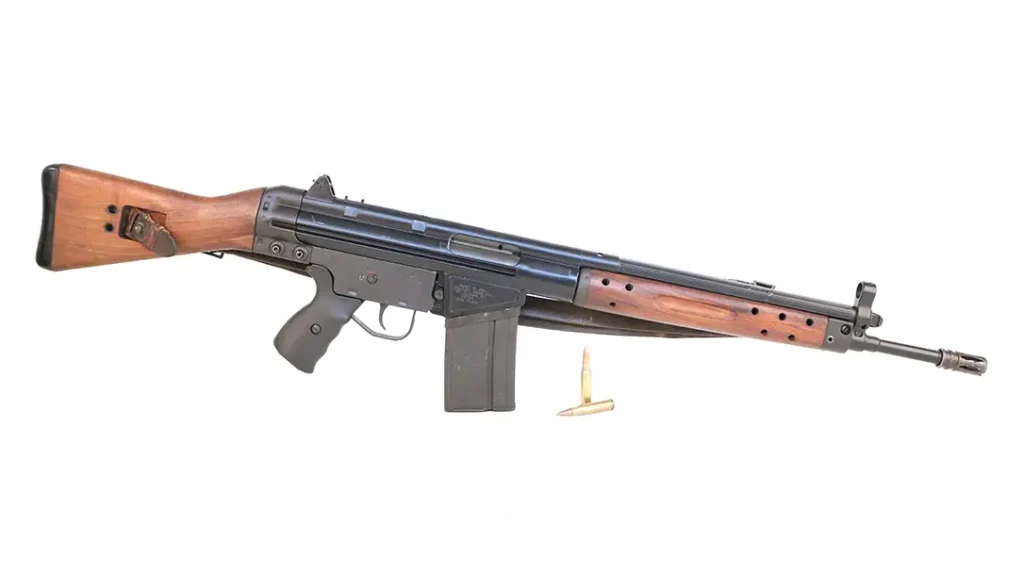 The Spanish CETME, chambered in 7.62x51mm. 