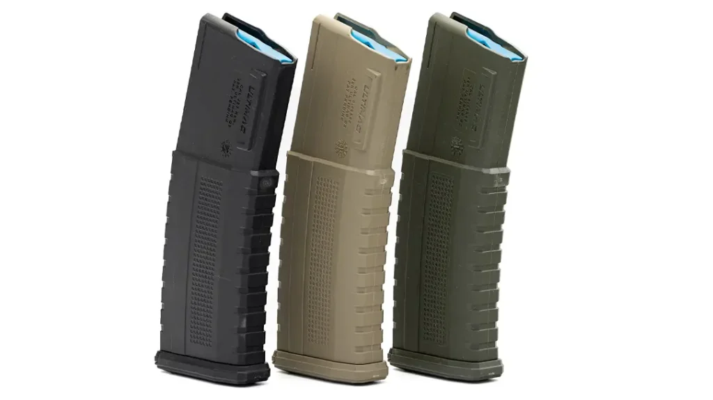 The new mags are available in three colors.