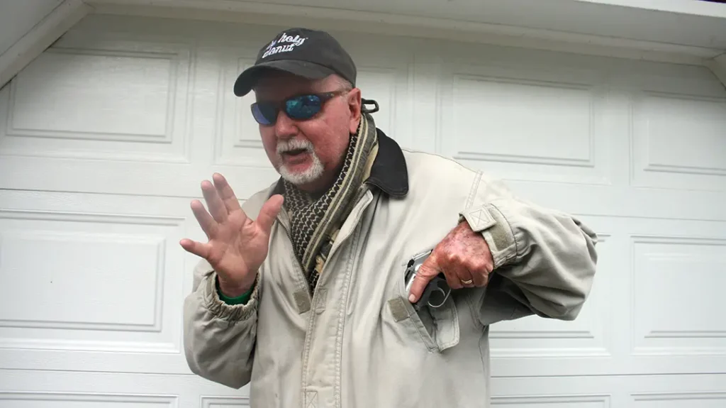 Drawing from a pocket in cold weather creates a fast technique. 