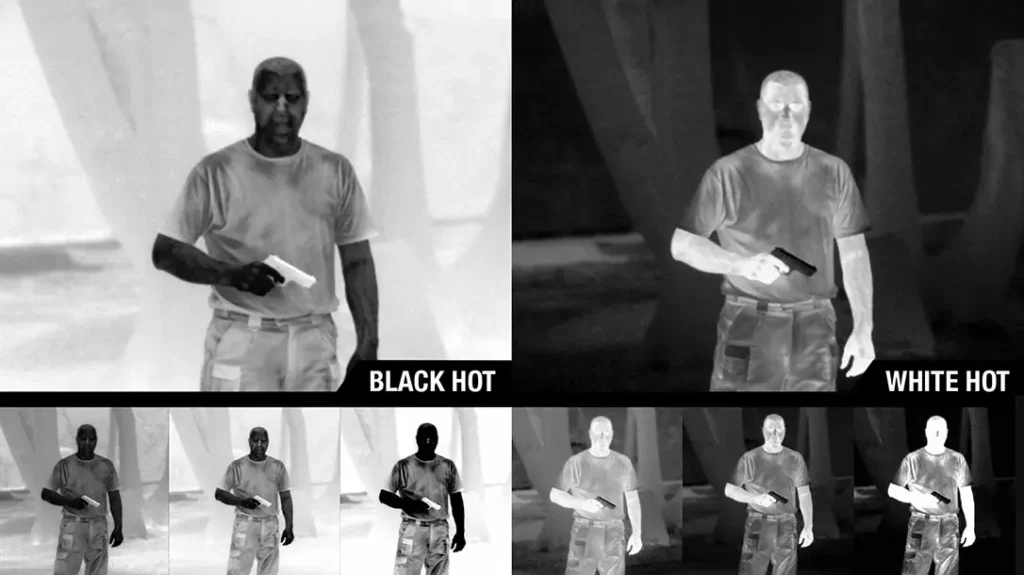 Thermal optics detect heat signatures. 
