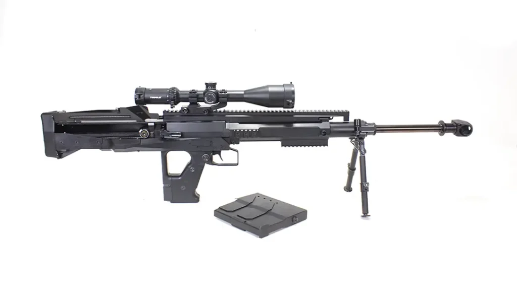 The gun is compact and easy to transport.