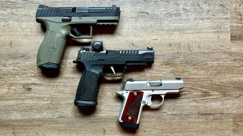 The author’s current CCW handguns.