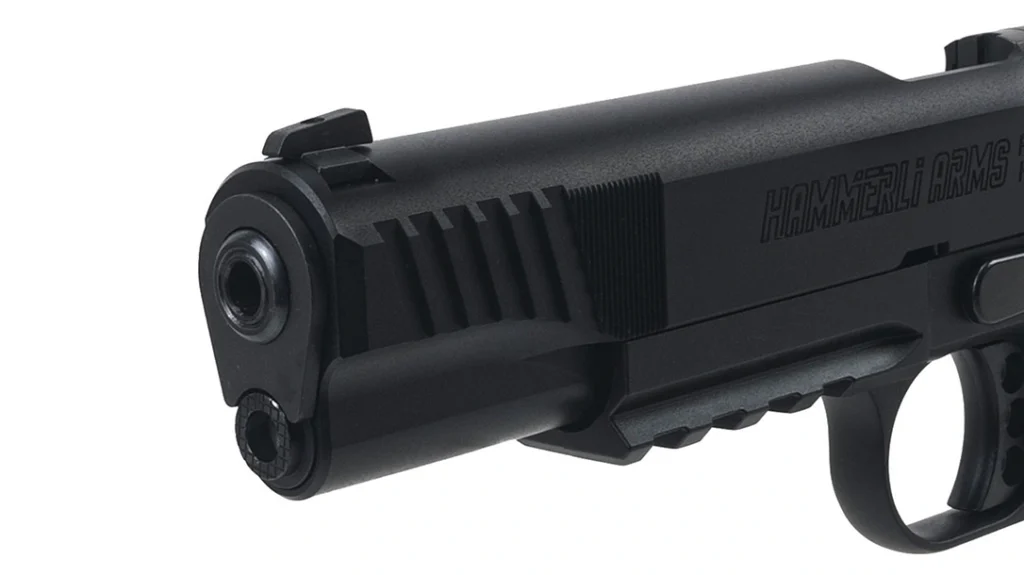 The Picatinny rail allows the attachment of a light or laser.