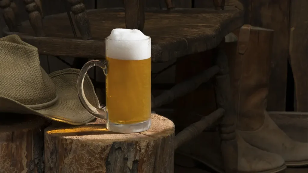 beer in an old west saloon