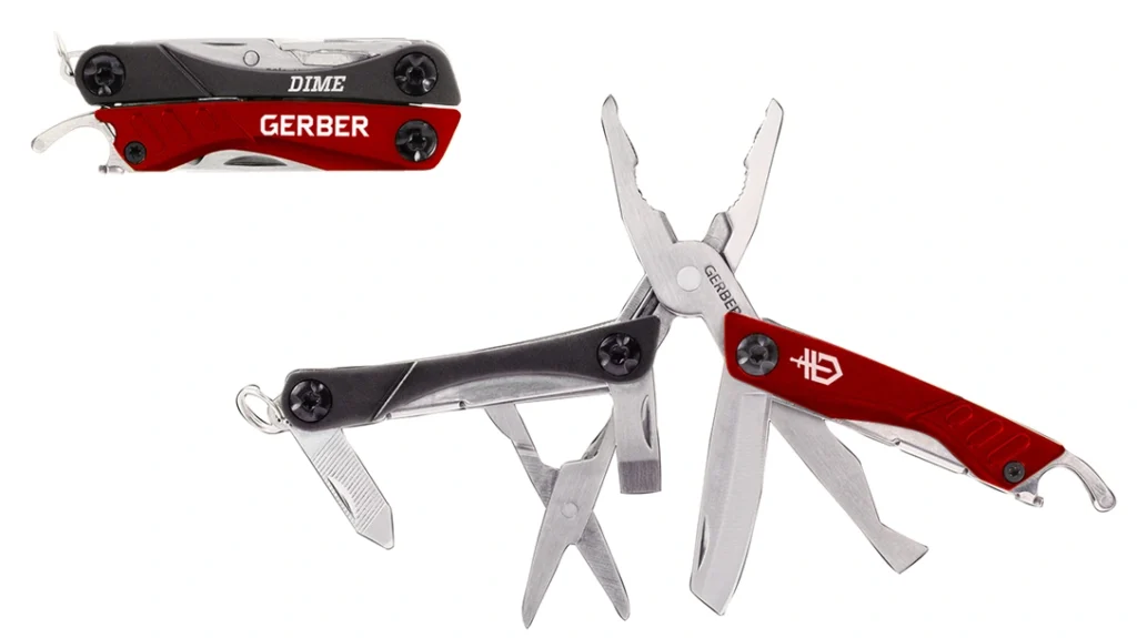 Keychain Accessories: Gerber Gear Dime Multitool.