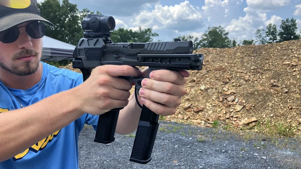 FLUX Defense brace is not required to be deployed for effective firing of the P320-FLUX LEGION.