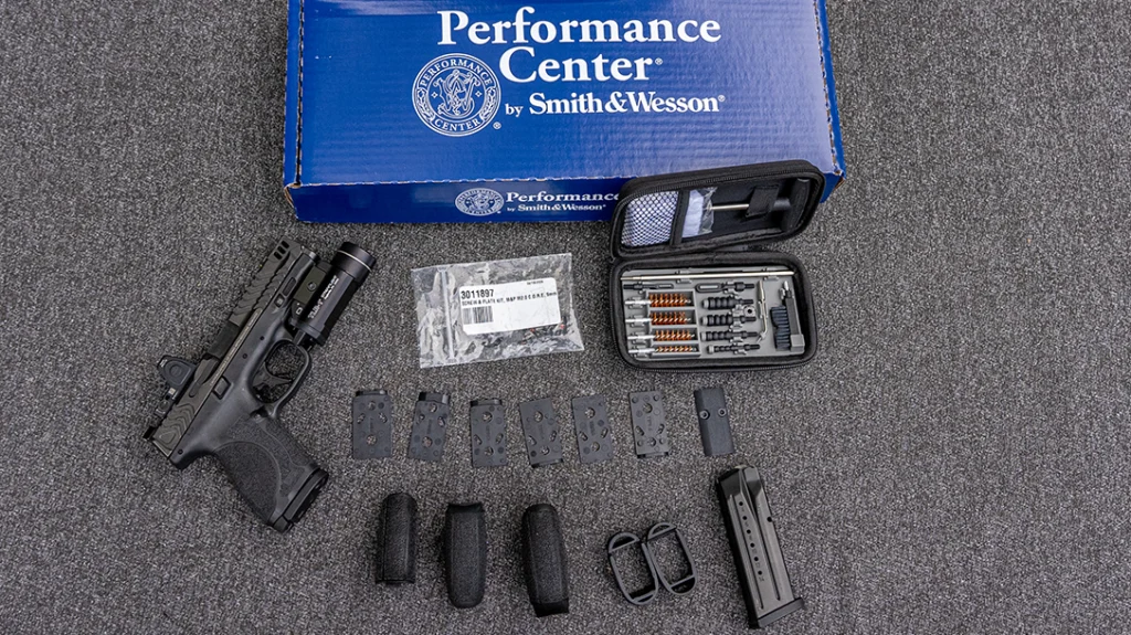 Smith & Wesson includes a cleaning kit with the Compact Carry Comp.