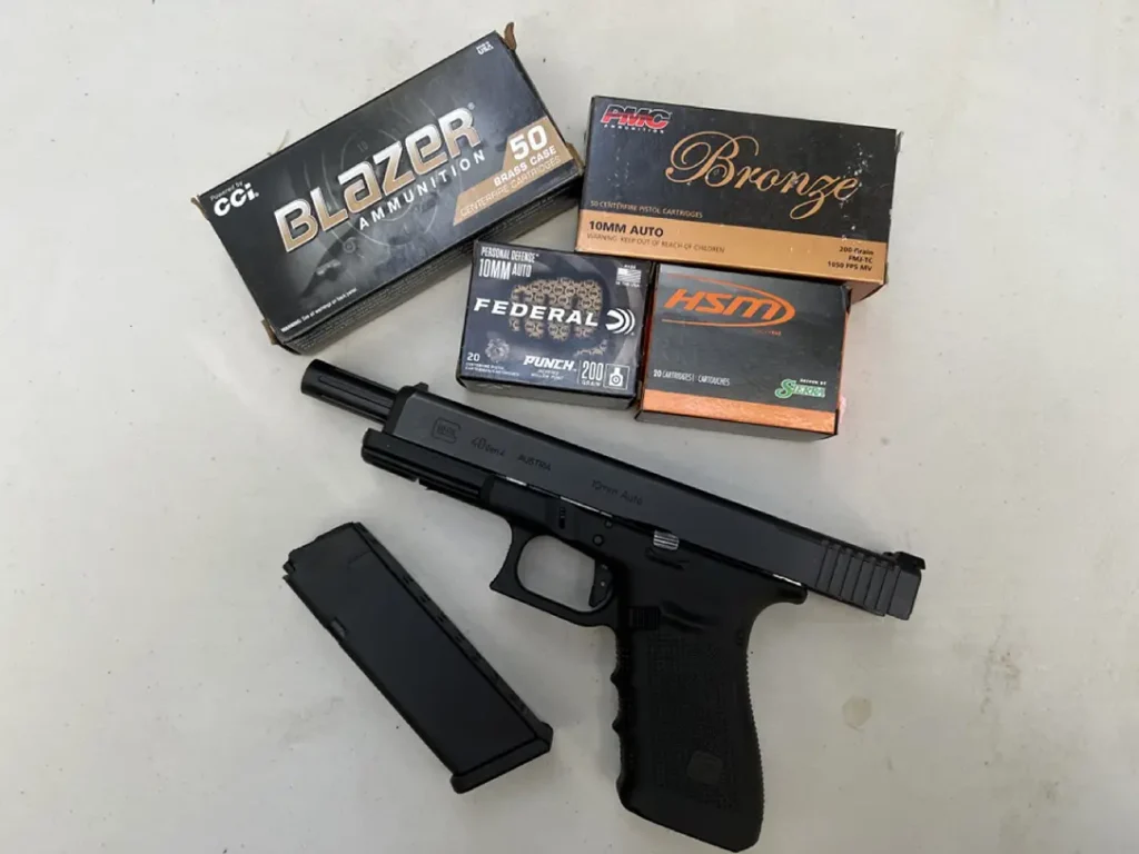 Heavy-grain ammo in 10mm.