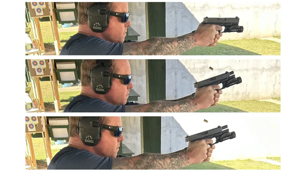 Shooting the Glock 19.