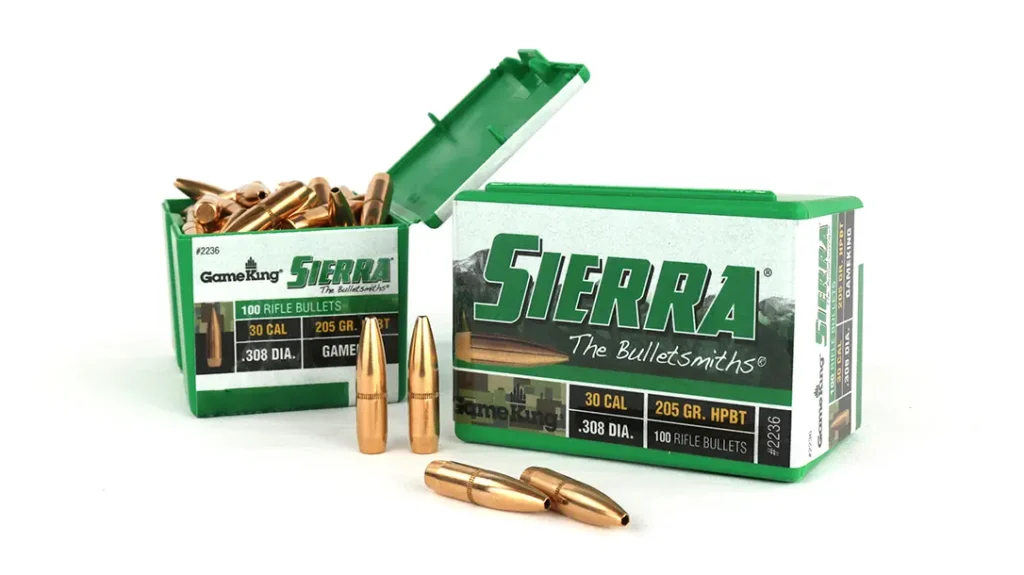 205-grain 30-caliber Sierra GAmeKing bullets.