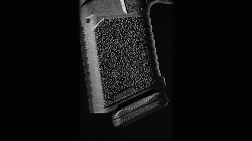 The pistol has great texturing.