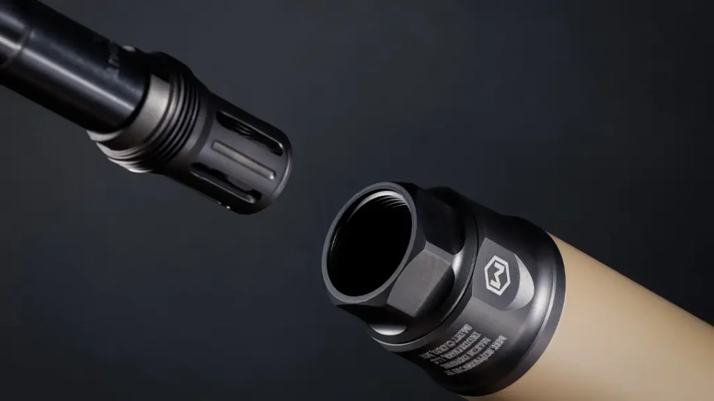 This new suppressor utilizes a proprietary flash hider to quickly attach and remove the suppressor without using tools.