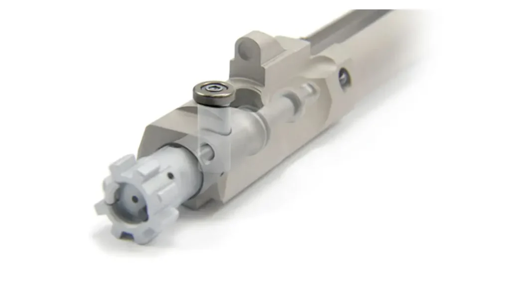 The unique roller cam design.