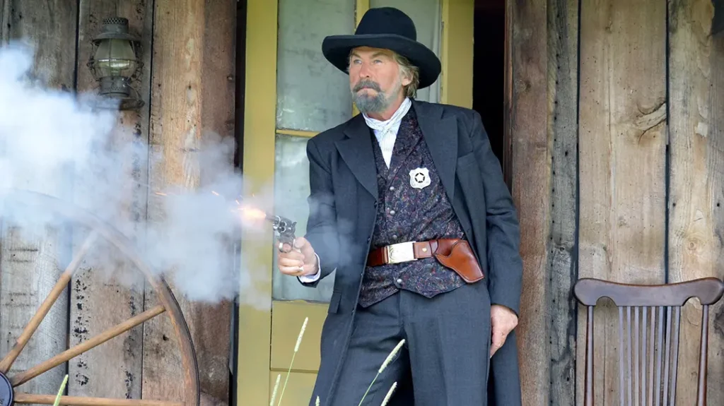 Shooting a snub nose revolver.