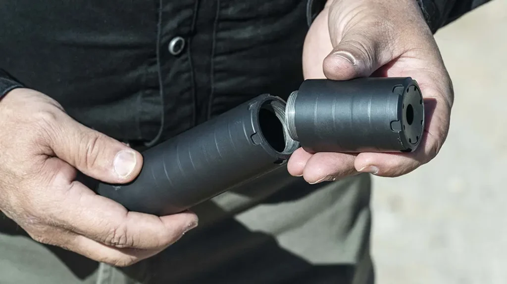 Suppressors come in many designs.