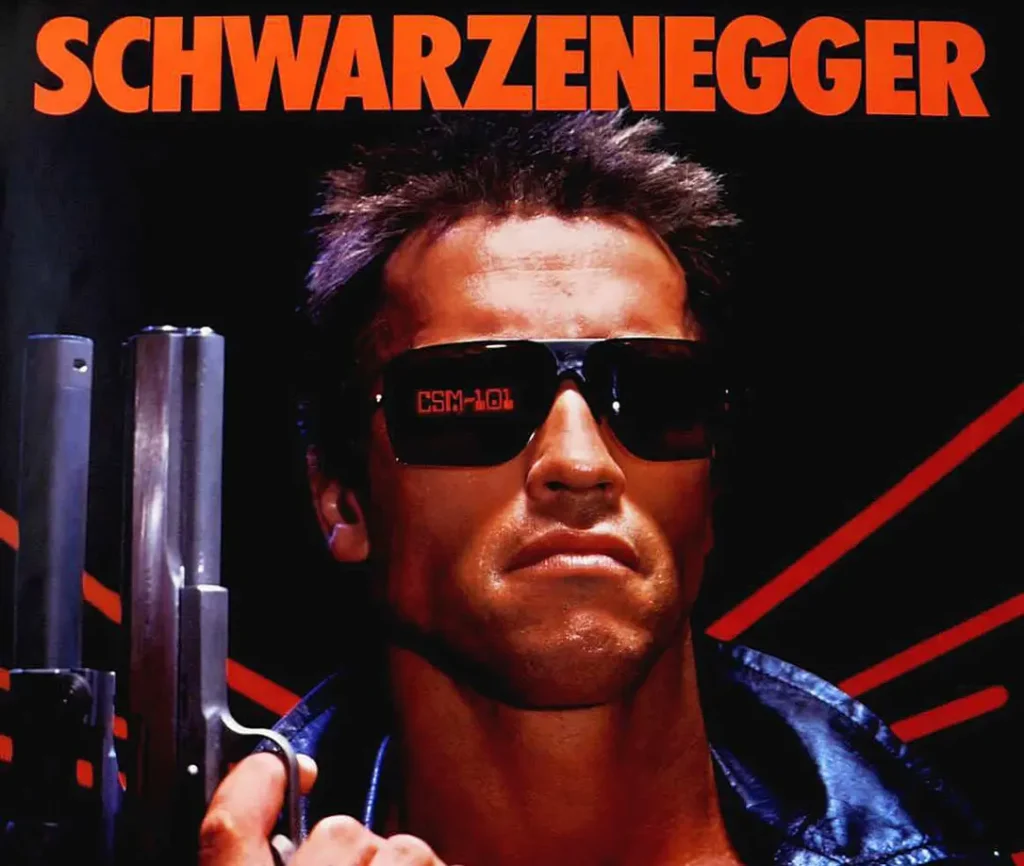 Movie poster from The Terminator Movie. 