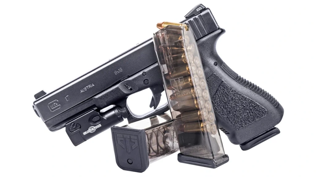 ETS offers both standard and extended mags, with capacities ranging up to 40 rounds.