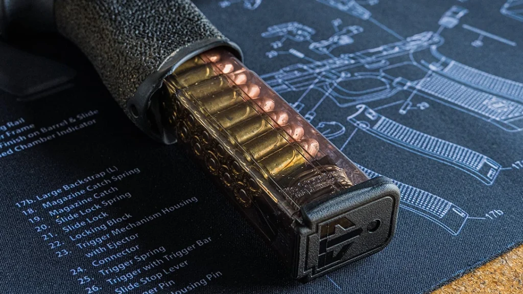 Famous for their unique transparent design, ETS mags allow users to see how many rounds are left in the mag.