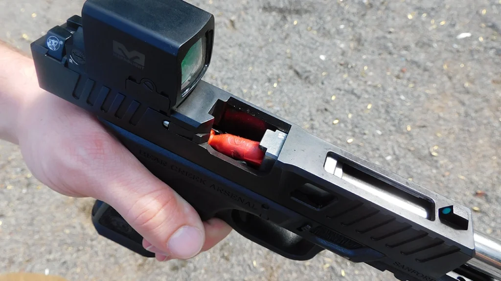 The author induced malfunctions with snap caps and LiveFire Level 3 Malfunction Rounds.