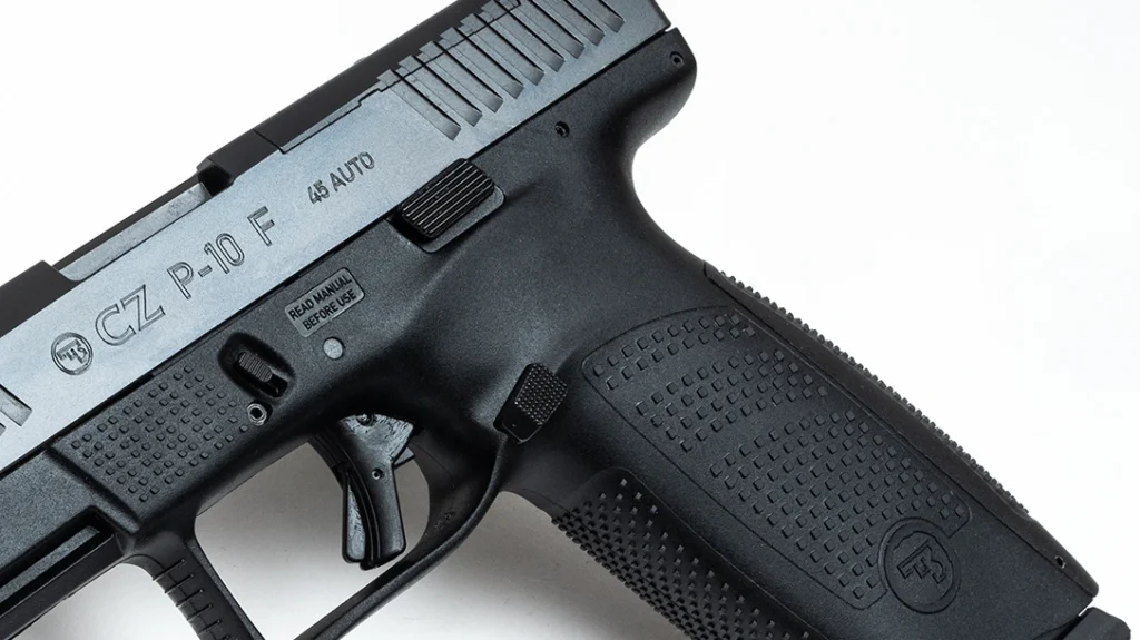 The polymer grip frame incorporates plenty of relief behind the trigger guard and under the beavertail area.