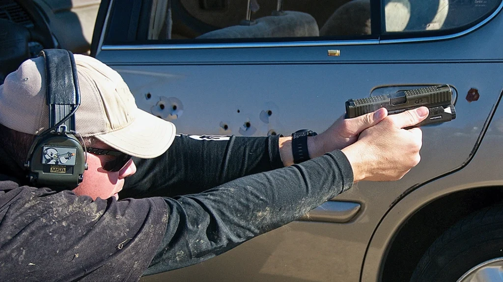 Gravel and grit are just part of the world of hardcore training. Glocks fare better than anything else the author has ever seen.