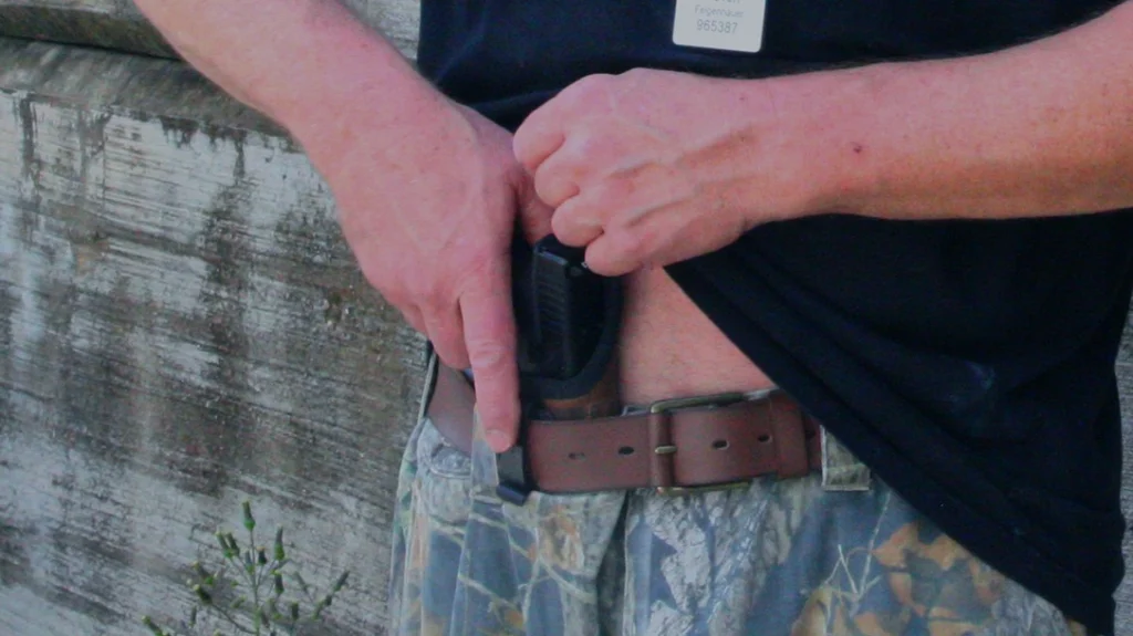 The author had no issues concealing the large-framed pistol with the Versacarry IWB holster.