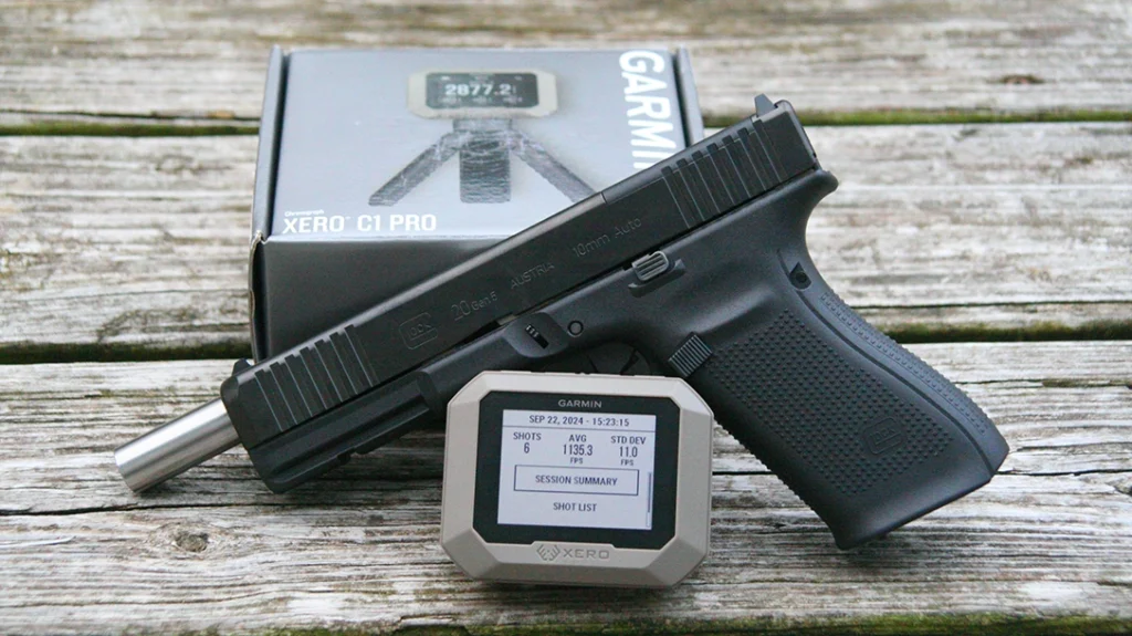 Muzzle velocity of the Glock G20 Gen 5 with the KKM Precision barrel.