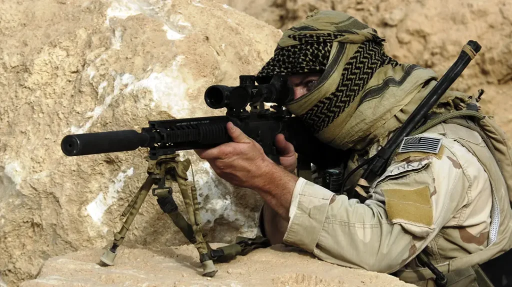 The MK12 SPR in combat.