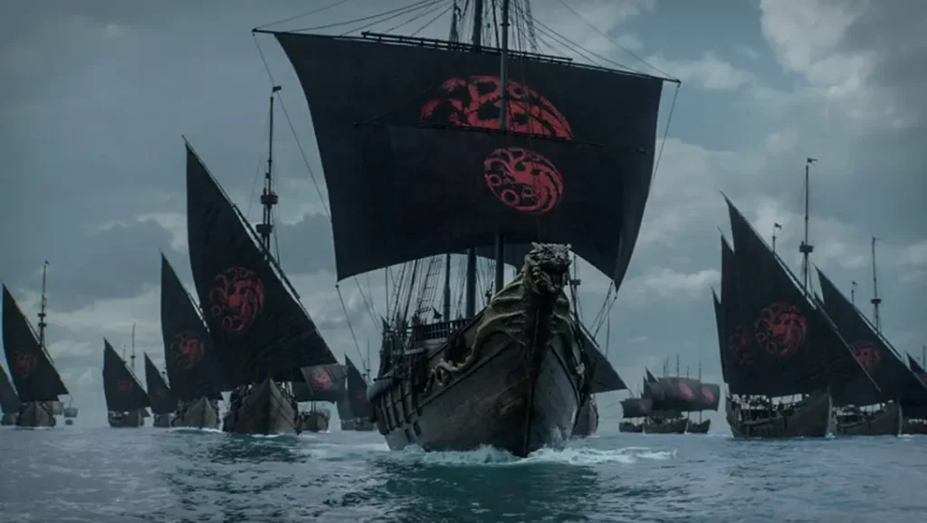 The ships in "Game of Thrones" aren't quite as advanced as those used by European explorers to reach the Americas, but these suggest an understanding of engineering that helped create firearms (Photo: HBO).
