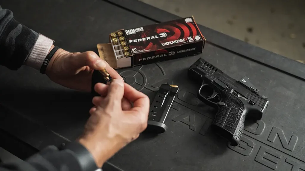 Loading the Savage Stance XR. 