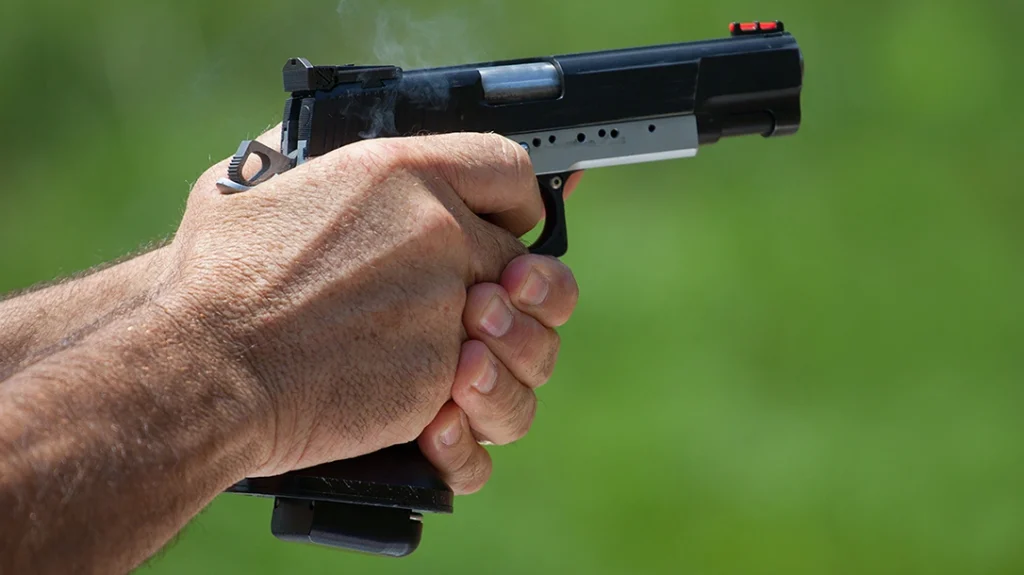 Handling Handgun Recoil: Getting the proper grip helps mitigate recoil.