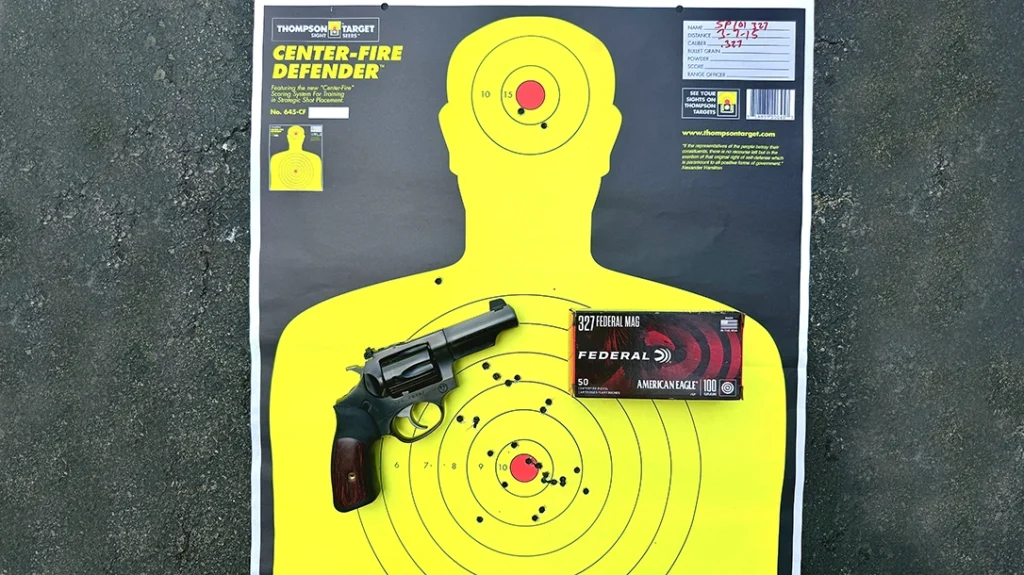 With a score of 251/305, the .327 Federal cartridges were accurate, but they also gave high-pressure signs like flat primers and stuck cases that were hard to extract.