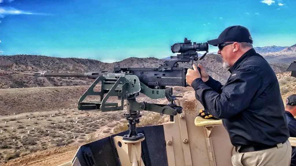 The M2 has a cyclical rate ranging from 450 to 1200 rounds per minute.