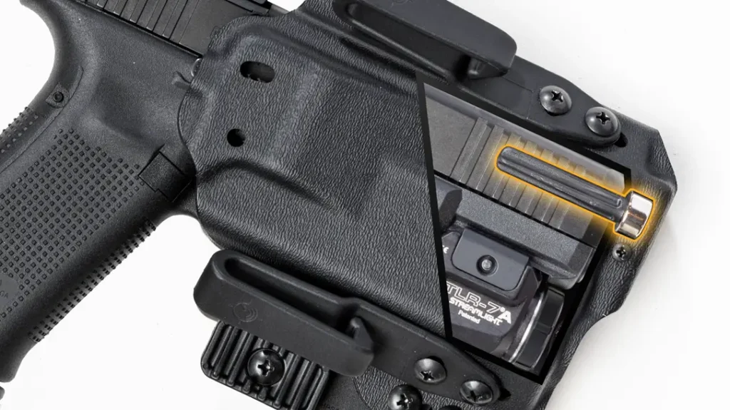 Mission First Tactical Pro Series Holsters use a magnet for retention.