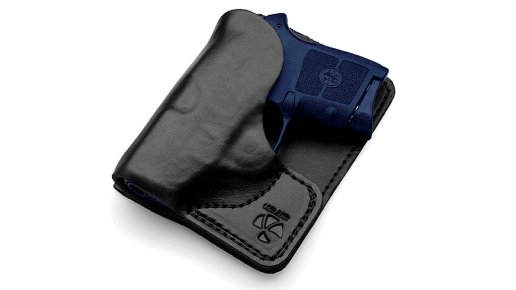 Talon Holsters makes a great leather option that hides your pistol’s outline.