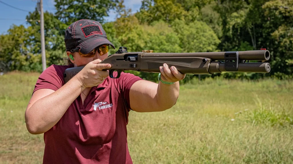 The author removed all the shims to make the shotgun as short as possible.