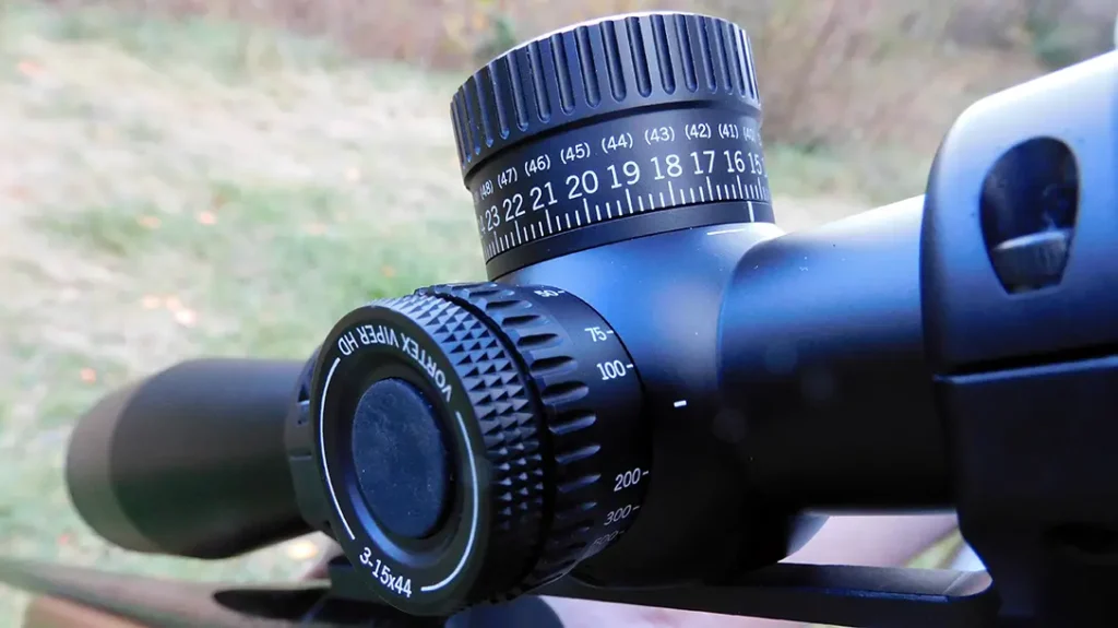 Controls on the Viper HD riflescope. 