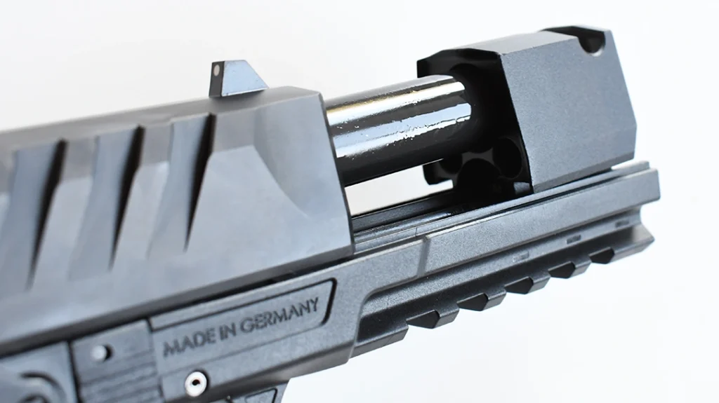 Compensators, like Parker Mountain Machine’s unit, are designed to help the slide track flatter and get back on target quicker.