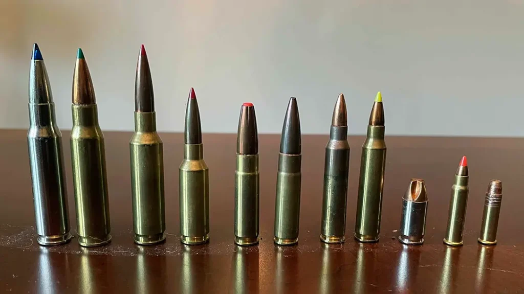 Various types of centerfire ammunition. 