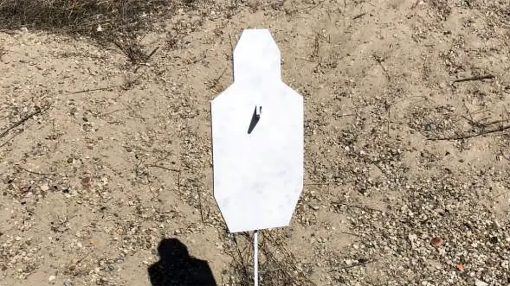 Steel target from MGM Targets. 