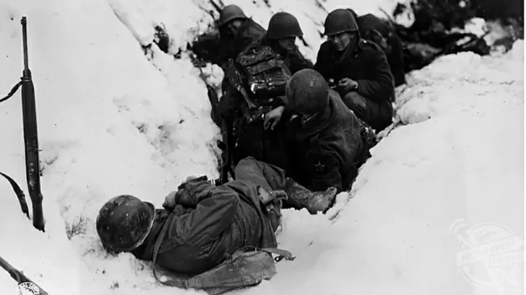 U.S. troops getting low in battle.