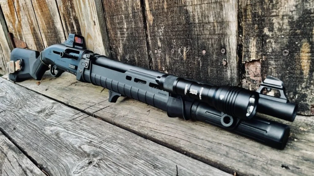 A quality red dot optic offers a larger viewing window and places a red dot on the point of impact.