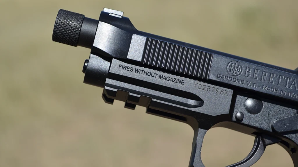 Beretta also equips the 80X Cheetah Tactical Urban with a 4.4-inch threaded barrel.