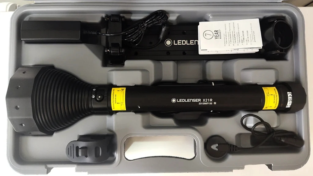 The Ledlenser X21R flashlight.
