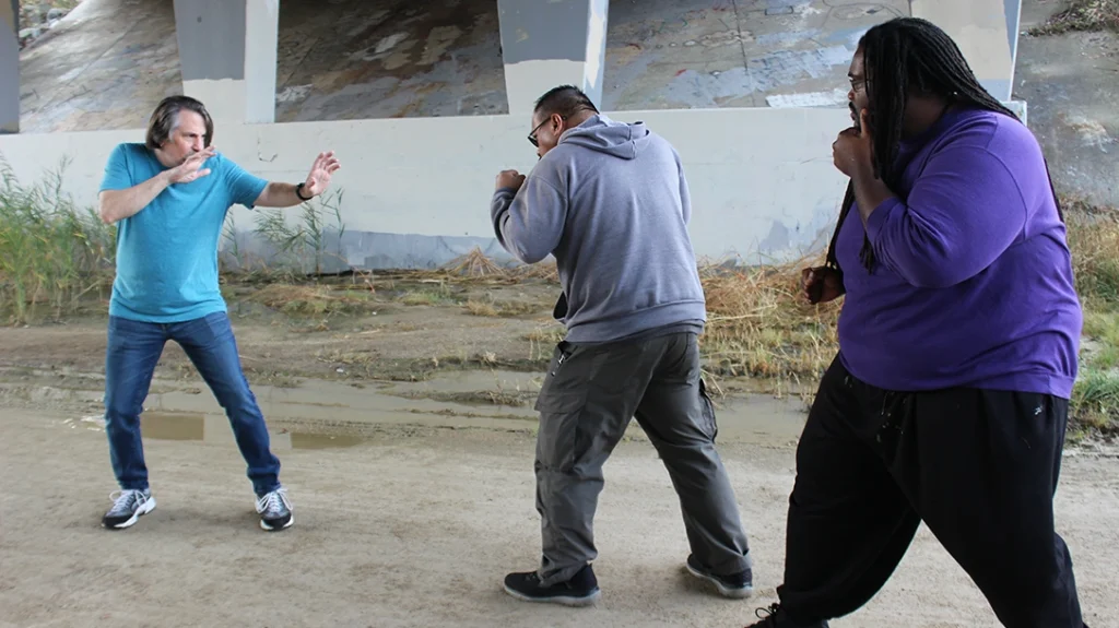 Don “lines up” his attacker.