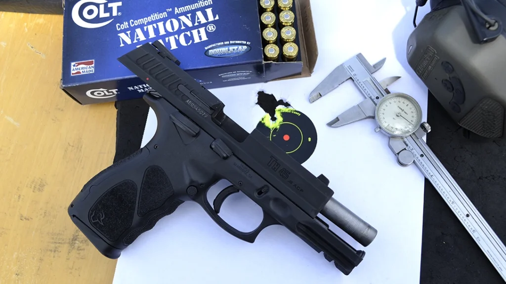 Colt National Match 230-grain round nose match ammo produced sub-1-inch groups.